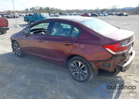 2015 Honda Civic Ex из США, поврежденный, VIN 19XFB2F84FE205091